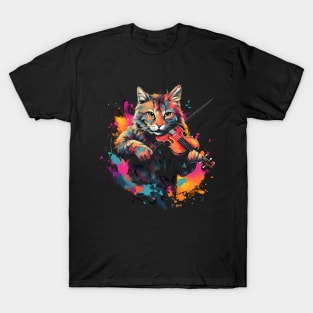 Bobcat Playing Violin T-Shirt